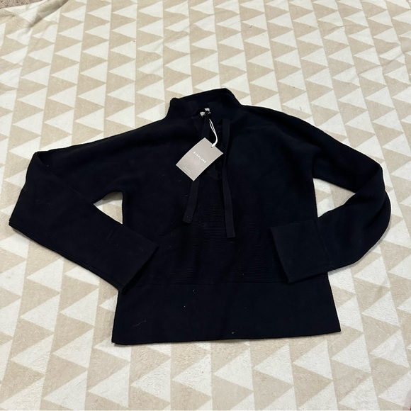 Everlane lace up smock sweater black - Picture 4 of 7